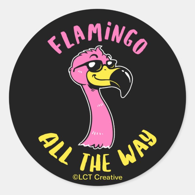 Adesivo Flamingo Por Todo O Caminho (Frente)