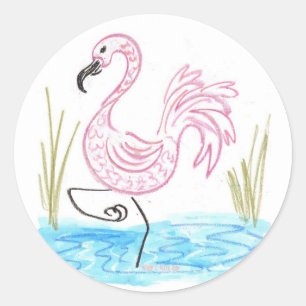 Adesivo Flamingo rosa 13