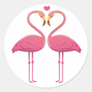 Adesivo Flamingo Rosa Casamento Tropical Luau Havaiano