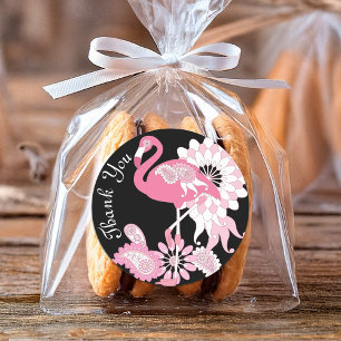 Adesivo Flamingo Rosa Moderno Obrigado