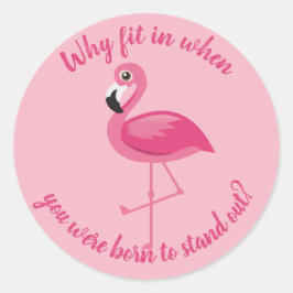 Adesivo Flamingo rosa para fora Não Ajustado
