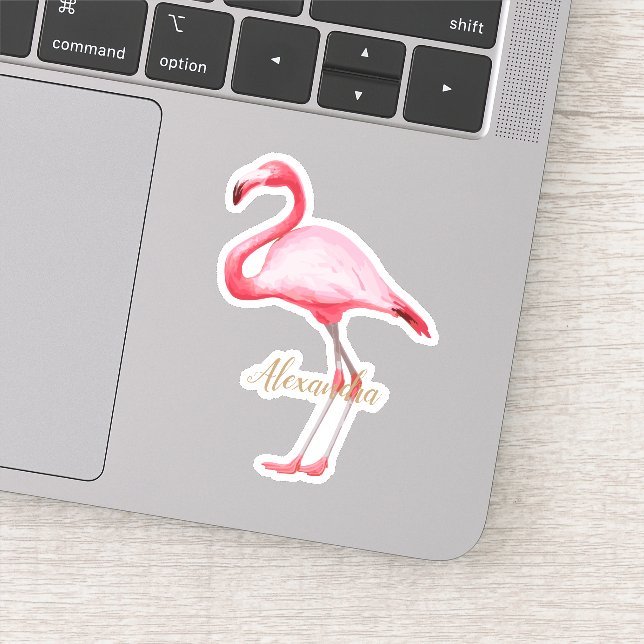 Adesivo Flamingo Rosa Personalizado (Detalhe)