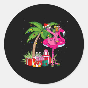 Adesivo Flamingo Rosa Tropical Natal Em Julho Verão Pa