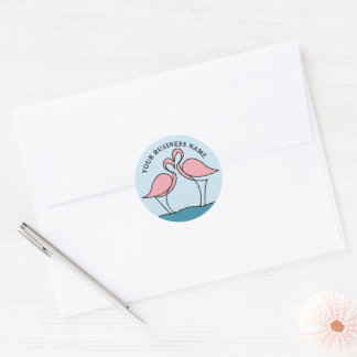 Adesivo Flamingo Seu Logotipo Da Sua Empresa Trabalho de a