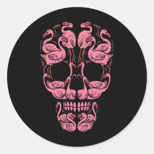 Adesivo Flamingo Skull, Cancer de consciência Halloween W