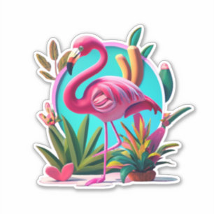 Adesivo Flamingo Stickers A Splash of Pink to Your World