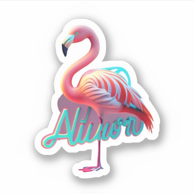 Adesivo Flamingo Stickers para cada ocasião (Frente)