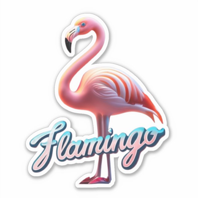 Adesivo Flamingo Stickers Que Fazem Você Sorrir (Frente)