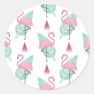 Adesivo Flamingo & Watermelon Pastel Pattern