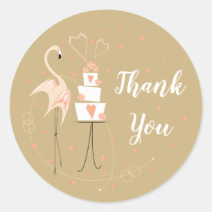 Adesivo Flamingo Wedding Obrigado Ao Redor De Ruas Clássi