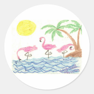 Adesivo Flamingos