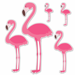 Adesivo Flamingos cor-de-rosa tropical
