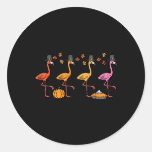 Adesivo Flamingos Engraçado Queda de Ação de Graças Homens