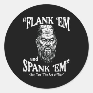Adesivo Flank Em Spank Em Sun Tzu Dito Engraçado Meme Home