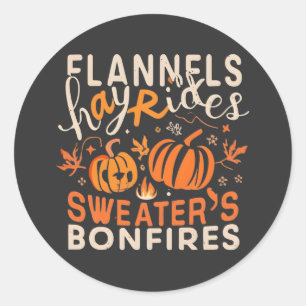 Adesivo Flannels Hayrides Pumpkins Sweater Bonfire