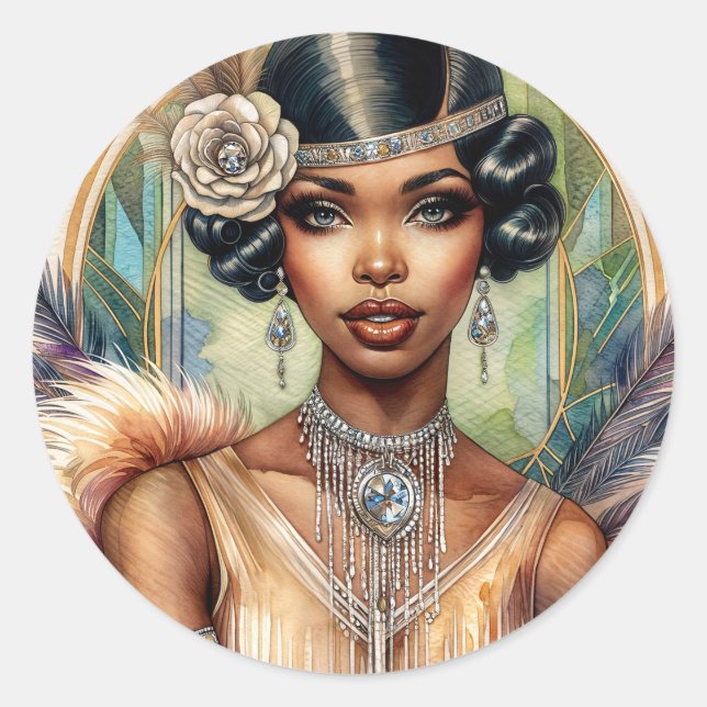 Adesivo Flapper Woman Roaring Twentties (Frente)