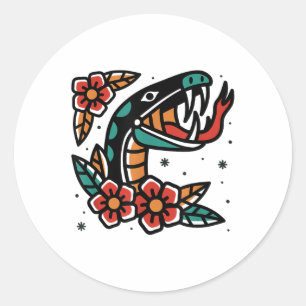 Adesivo Flash Tradicional de Tatuagem Americana da Antiga 