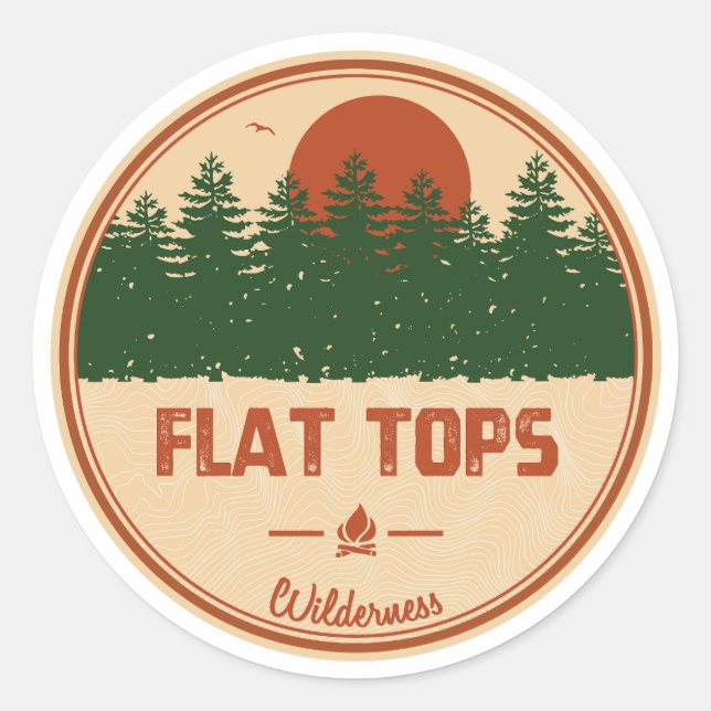 Adesivo Flat Tops Wilderness Colorado (Frente)