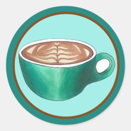 Adesivo Flat White Latte Cappucccino Café Compro House Caf
