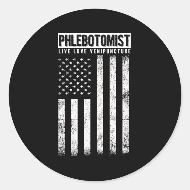 Adesivo Flebotomista Vivo Vivo Venipuntura Veia Sangue Gif (Frente)