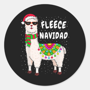 Adesivo Fleece Feliz Navidad Llama Natal Gif