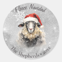 Adesivo Fleece Navidad Sheep Snowy Natal