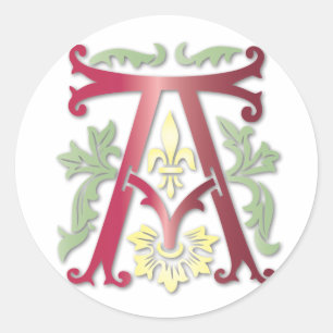 Adesivo Fleur-de-lis A Monograma
