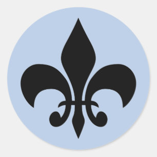 Adesivo Fleur de lis Blue Round Stick
