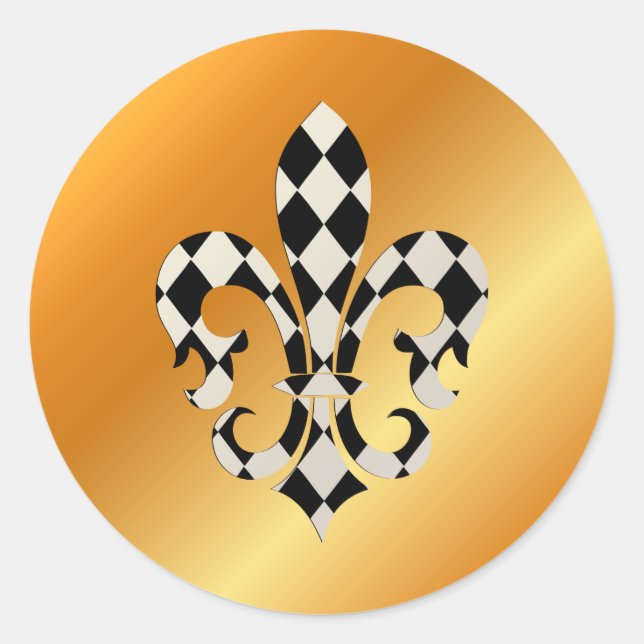 Adesivo Fleur de Lis, DIY fundo+texto (Frente)