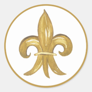 Adesivo Fleur de lis Dourado