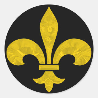 Adesivo Fleur De Lis Dourado Leaf Cut