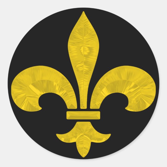Adesivo Fleur De Lis Dourado Leaf Cut (Frente)