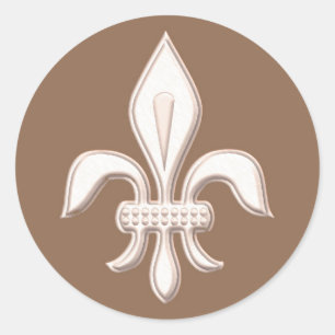 Adesivo Fleur de Lis em bege claro em Taupe Tan
