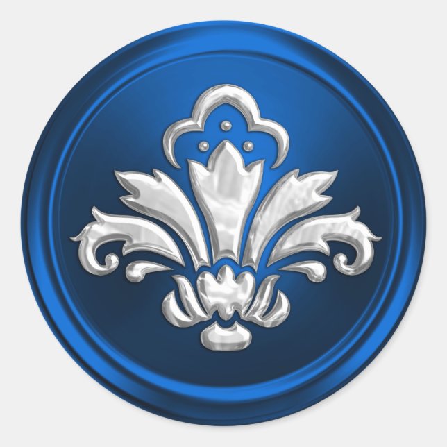 Adesivo Fleur de Lis em Blue Envelope Seal (Frente)