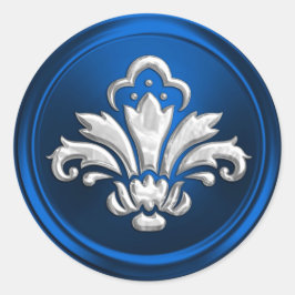Adesivo Fleur de Lis em Blue Envelope Seal