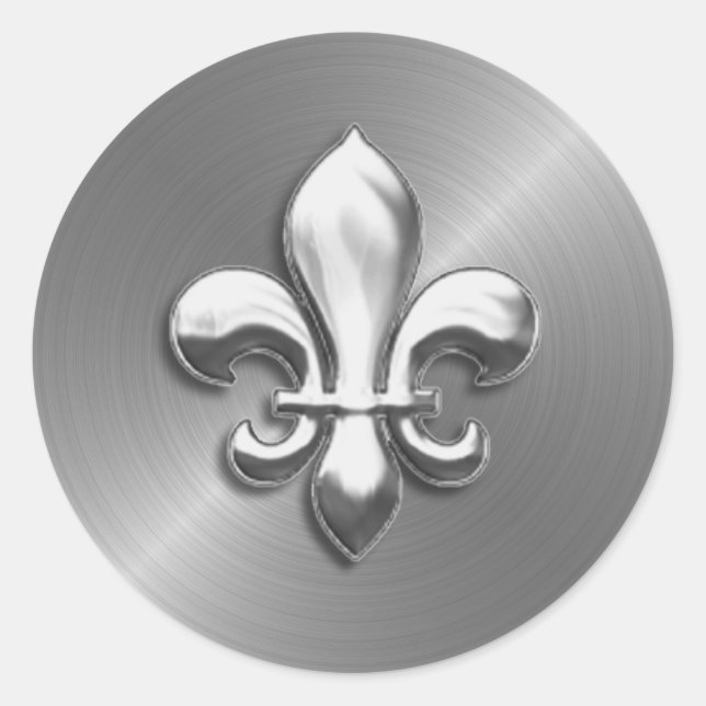 Adesivo Fleur de Lis em Prata (Frente)
