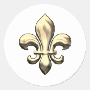 Adesivo Fleur de Lis em um plano de fundo alterável
