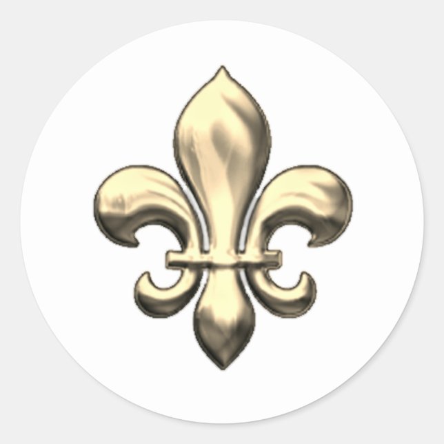 Adesivo Fleur de Lis em um plano de fundo alterável (Frente)