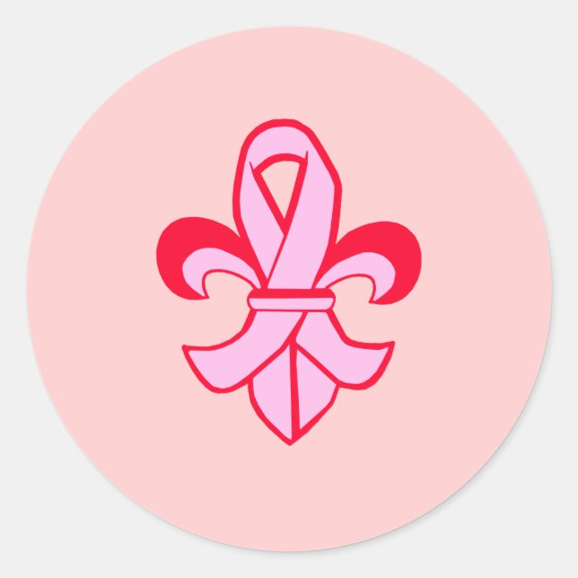 Adesivo Fleur de Lis, Fita de Fita Rosa (Frente)
