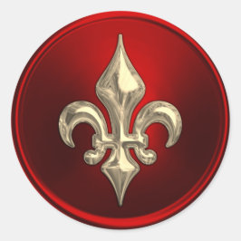 Adesivo Fleur de Lis, Fleur de Lis, Seal de Envelope Verme