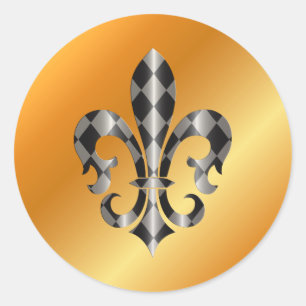 Adesivo Fleur de Lis, fundo e texto DIY