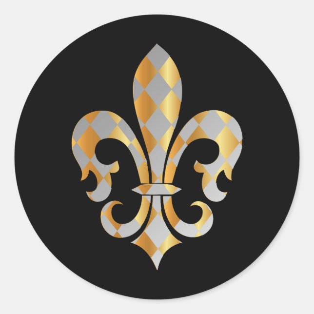 Adesivo Fleur de Lis, fundo+texto DIY (Frente)