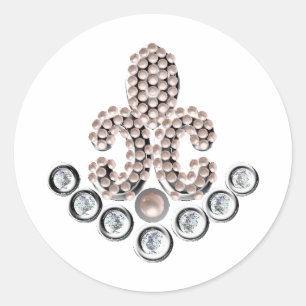 Adesivo Fleur De Lis-jeweled
