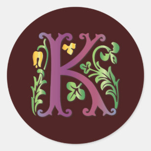Adesivo Fleur-de-lis K Monograma