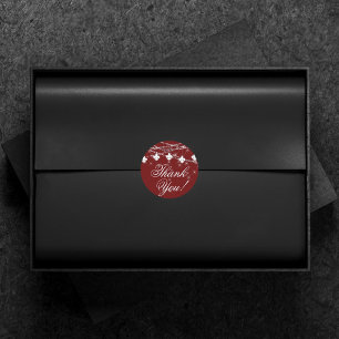 Adesivo Fleur de Lis Luzes Vermelho Escuro Elegante Obri