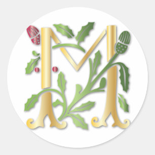 Adesivo Fleur-de-lis M Monograma
