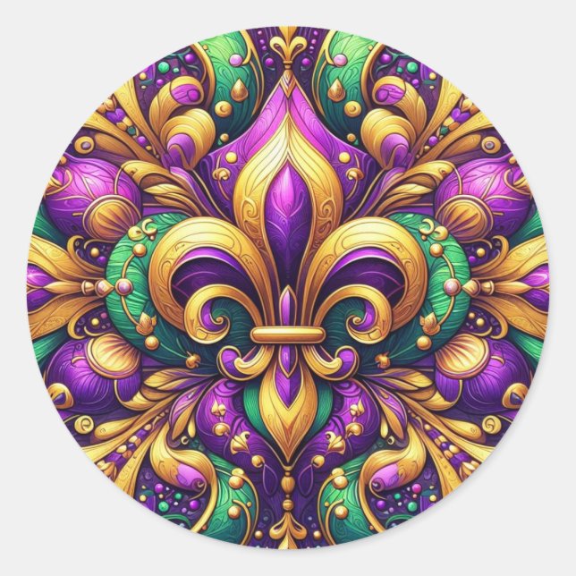 Adesivo fleur de lis mardi gras (Frente)