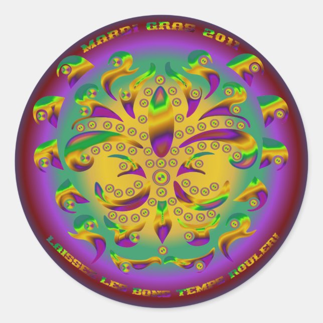 Adesivo Fleur de lis Mardi Gras 2011 V-1 (Frente)