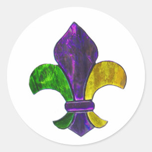 Adesivo Fleur De Lis Mardi Gras New Orleans Jewel Sparkle