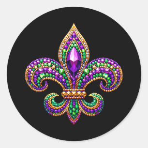 Adesivo Fleur-de-lis Mardi Gras - Símbolo Carnaval - Parad